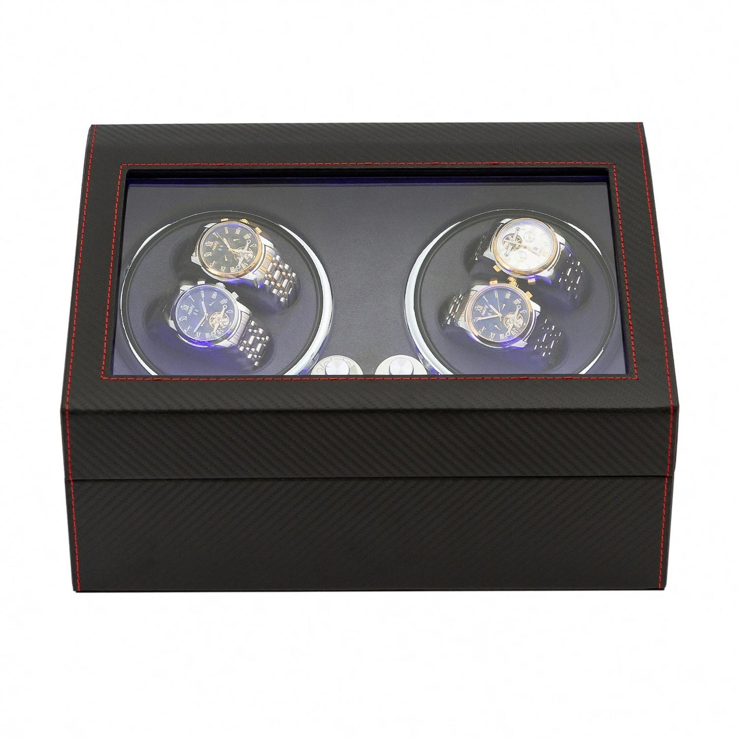 Four Piece Watch Winder with LED Lights