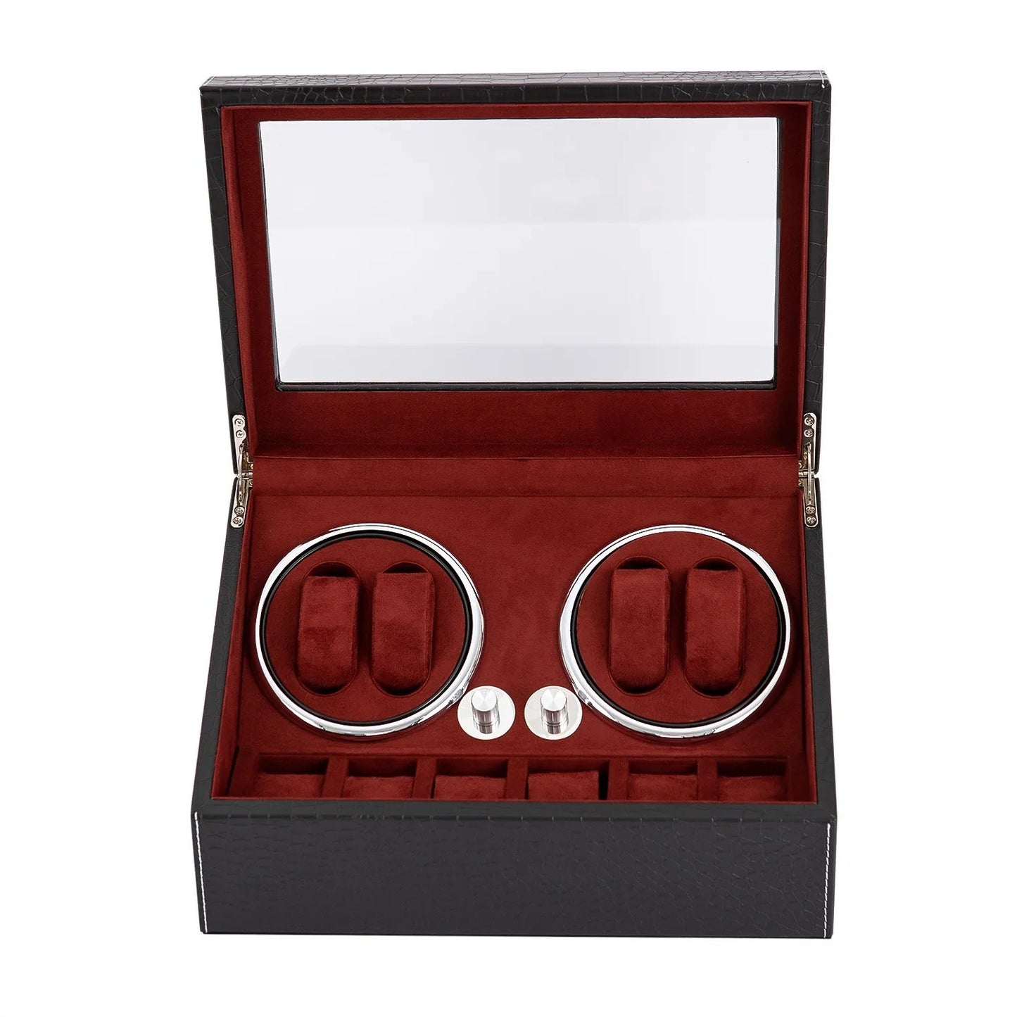 Four Piece Watch Winder with LED Lights