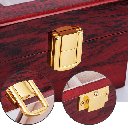 Three Slot Luxury Wooden Watch Case