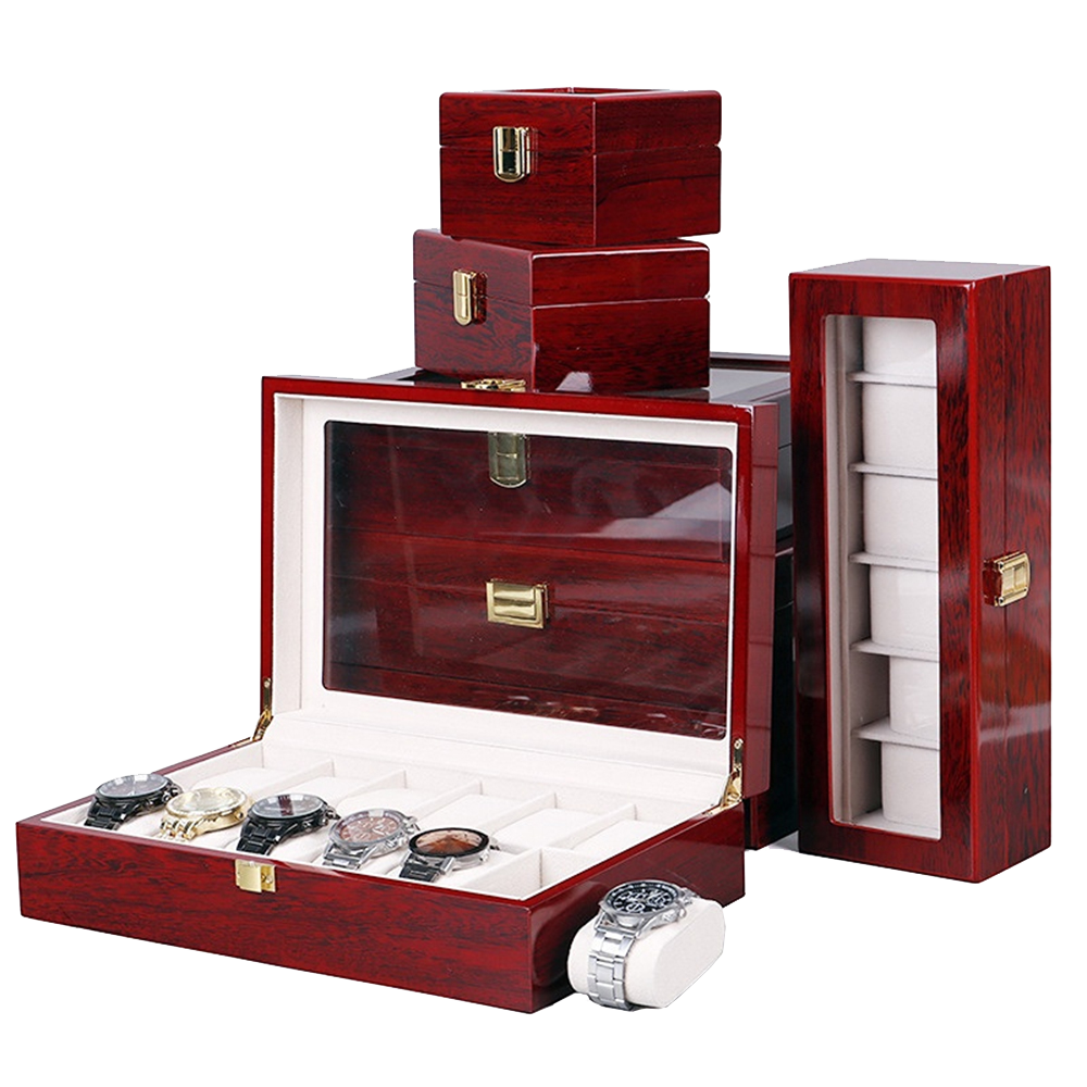 Six Slot Luxury Wooden Watch Case